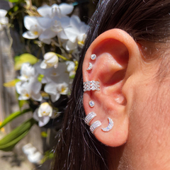 Piercing Lua Mini Cravejada Tragus/Helix - comprar online