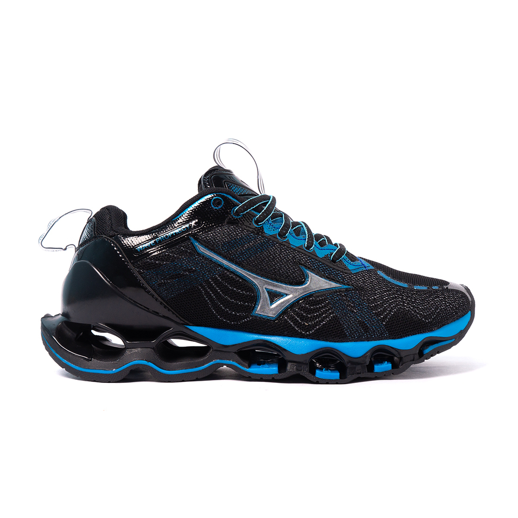 Kit 2 Pares Tênis Mizuno Wave Prophecy X Preto e Azul + Preto e Prata