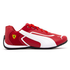 Kit 2 Pares Tênis Puma Ferrari New Vermelho e Branco + Branco e Azul - loja online
