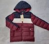 CAMPERA INFLADA FRIZADA TRICOLOR BORDO