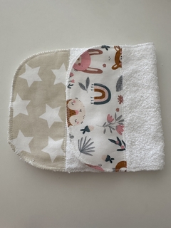 SET BABITAS X2 ESTRELLAS BEIGE/ ANIMALITOS RAINBOW - comprar online