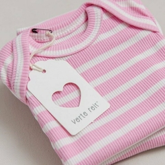 CONJUNTO MORLEY MANGA CORTA RAYADO ROSA - Oli baby