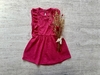 VESTIDO WAFFLE VOLADOS FUCSIA