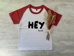 REMERA COMBINADA HEY ROJA