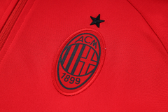 Imagem do CONJUNTO AGASALHO DO MILAN - ZÍPER COMPLETO - VERMELHO/PRETO 22/23