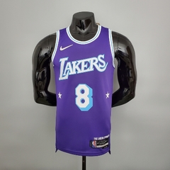 CAMISETA DO LOS ANGELES LAKES CITY- BRYANT 8-ROXA- 75 ANOS DO NBA