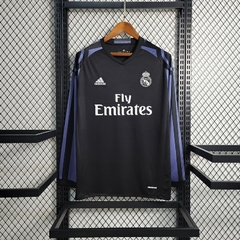 CAMISA RETRÔ DO REAL MADRID - MANGA LONGA - AWAY 16/17