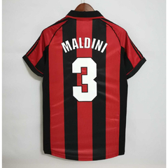 CAMISA RETRÔ DO MILAN - MALDINI 3 - HOME 98/99