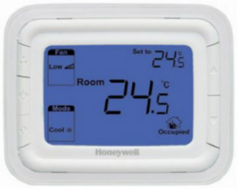 T6865H2WB-R TERMOSTATO HONEYWELL DIGITAL,24V, PROPORCIONAL 0...10VDC, QUENTE E FRIO, 3 VELOCIDADES, HORIZONTAL, DISPLAY AZUL