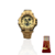 Relógio G Digital Dourado + Corrente Grumet Com Pingente de Brinde