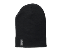 Gorro de Lana - Ingredientes en gris- Punto fino - Largo - Negro - comprar online