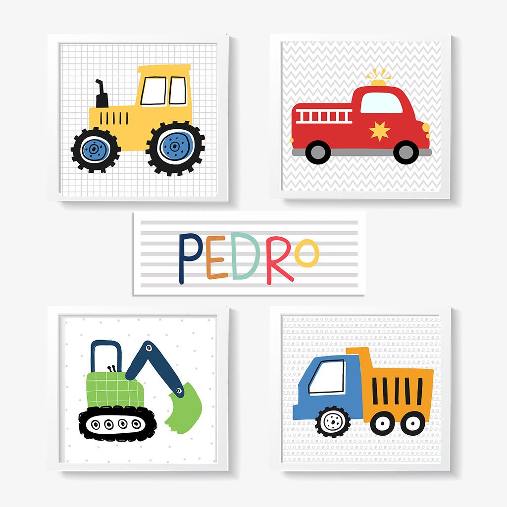 Quadro infantil desenho trator - Comprar em Conspecto