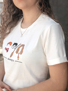 Imagem do Camiseta Always - Feminina, Off white, 100% algodão premium, bordada