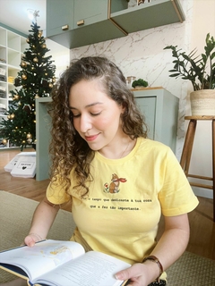 Camiseta O pequeno Príncipe - Feminina, Amarela, 100% algodão premium, bordada - comprar online