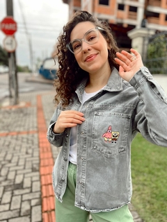 Imagem do Camisa Jeans Bob Esponja - 100% algodão, bordada, oversized