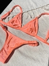 BIKINI FRUNCE NARANJA FLUO