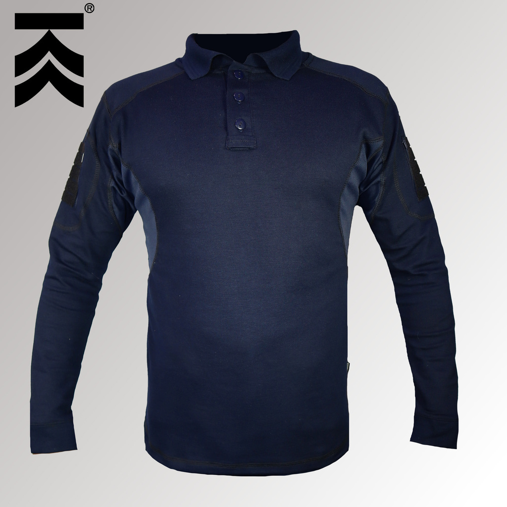 Playera Tipo Polo Manga Larga KAMPAK PPML Moda Tactica Unisex