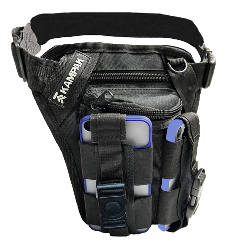 Piernera Tactica Kampak Doble Celular Radio Hh06 Multiusos