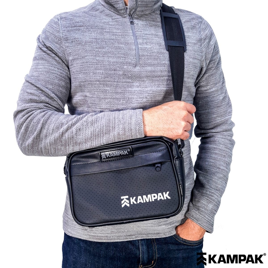 Bandolera Hombre Kampak Mk02 Mariconera Cuero Cruzada