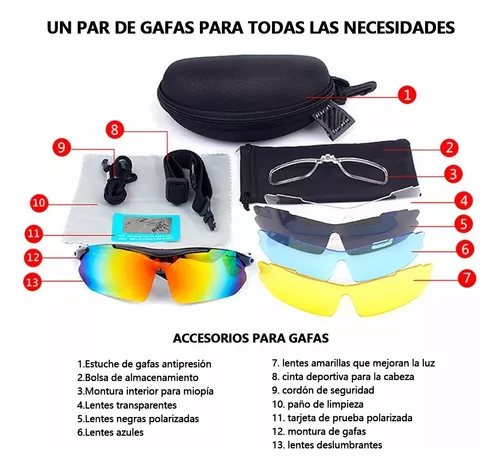Lentes Kampak KW006 C 5 Micas Intercambiables