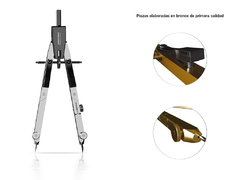 Compás bigotera ajuste rápido – micrométrico, c/ adaptador metálico, c/ mina de repuesto ( 1968 ) - comprar online