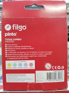 FILGO TIZAS JUMBO COLORES PASTEL X 5 - comprar online