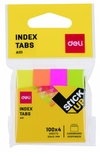 Deli Indices adhesivos tiras de papel 50x12mm 4 colores fluo ( 320486 )