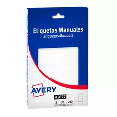 AVERY Etiquetas Blancas Manuales Rectangulares 28×50 mm 3027 ( 325435 )