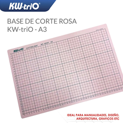 KW-TRIO BASE DE GOMA PARA CORTE 45x30cm A3 ROSA