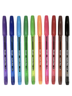 KIRUKI BOLIGRAFOS HAPPY PENS X 10 COLORES ( 338859 ) - comprar online