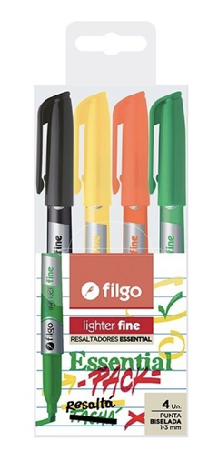 FILGO RESALTADORES LIGHTER FINE ESSENTIAL X 4 COLORES ( 328266 )