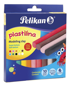 PELIKAN PLASTILINA MODELING CLAY X 10 BARRAS