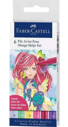 Marcadores Pitt Brush Faber Castell Manga Shojo X 6 ( 329014 )