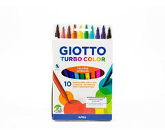 GIOTTO MARCADORES TURBO COLOR FINOS X 10 COLORES