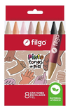 FILGO CRAYONES PINTO TONOS PIEL X 8 ( 333806 )