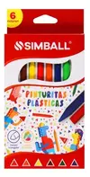 SIMBALL PINTURITAS PLASTICAS X 6 COLORES