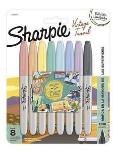 SHARPIE MARCADORES EDICION LIMITADA VINTAGE TRAVEL X 8 COLORES