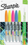 SHARPIE MARCADORES PUNTA FINA NEON X 5 COLORES c