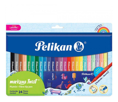 PELIKAN MARACDORES ESCOLARES MARCANA TWIST X 24 COLORES