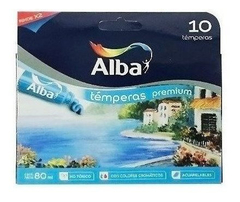 ALBA TEMPERAS PREMIUM X 10 COLORES