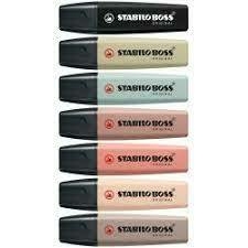 STABILO RESALTADORES BOSS NATURE COLORS 6 + 2 MARCADORES NEGROS ( 337079 ) - comprar online