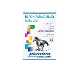 BLOCK PLANTEC A4 PAPEL LISO 150 GRS X 40 HJS