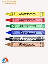 EZCO CRAYONES JUMBO X 6 COLORES - comprar online