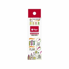 FILGO RESALTADORES MULTILIGTHERDOBLE PUNTA FIT FLUO X 4 ( 334885 )