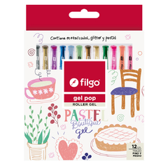 FILGO ROLLER GEL POP PASTEL X 12 COLORES ( 334922 )