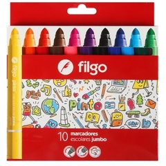 FILGO MARCADORES PINTO JUMBO X 10 COLORES ( 329117 )