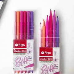 FILGO MARCADORES 036 PINK X 6 COLORES 1.0 MM ( 329246 )