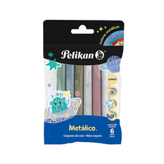 PELIKLAN CRAYONES JUMBO METALICOS X 6 COLORES