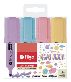 FILGO RESALTADORES TEXT GALAXY X 4 COLORES