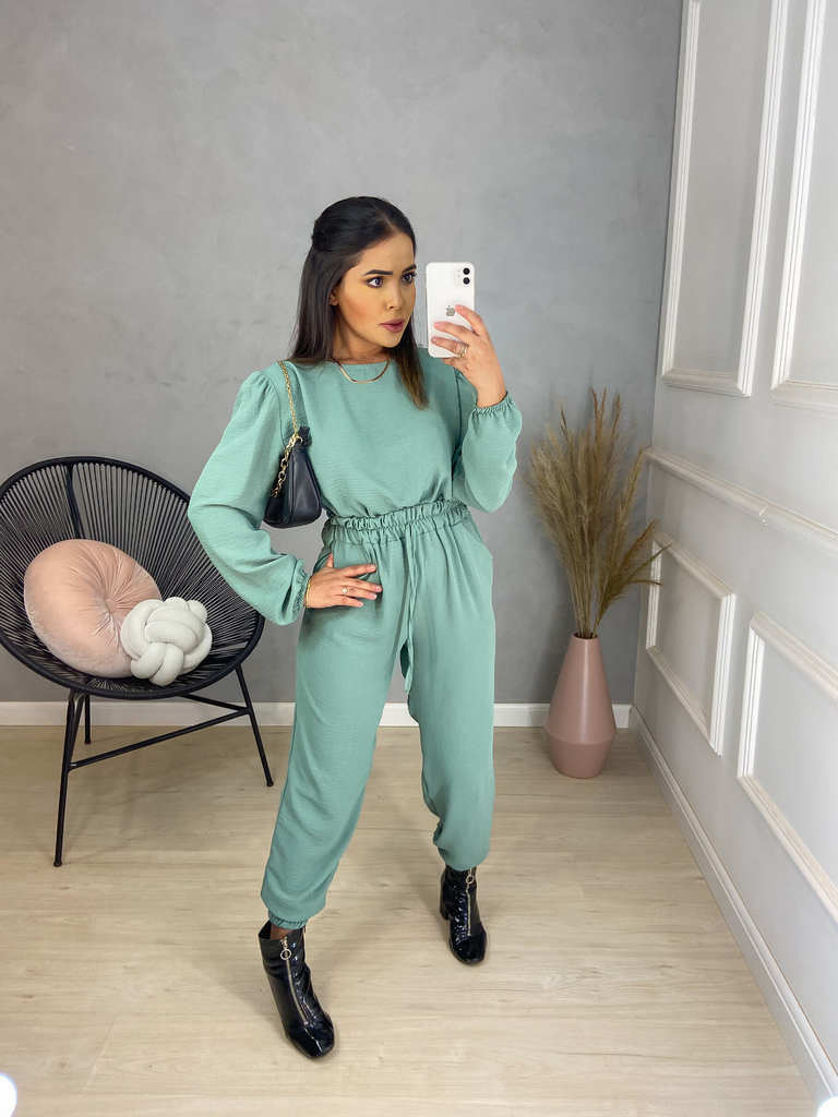 Calca jogger on sale crepe
